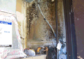 Mold in an exterior furnace room